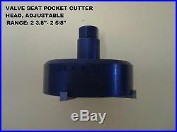Valve seat pocket cutter adjustable, range 2 3/8- 2 5/8 for 3/8 pilot