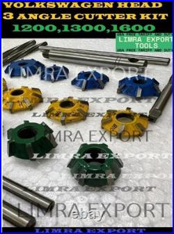 Volkswagen Head 3 Angle Cut Carbide Tipped Valve Seat Cutter Kit 1200,1300,1600